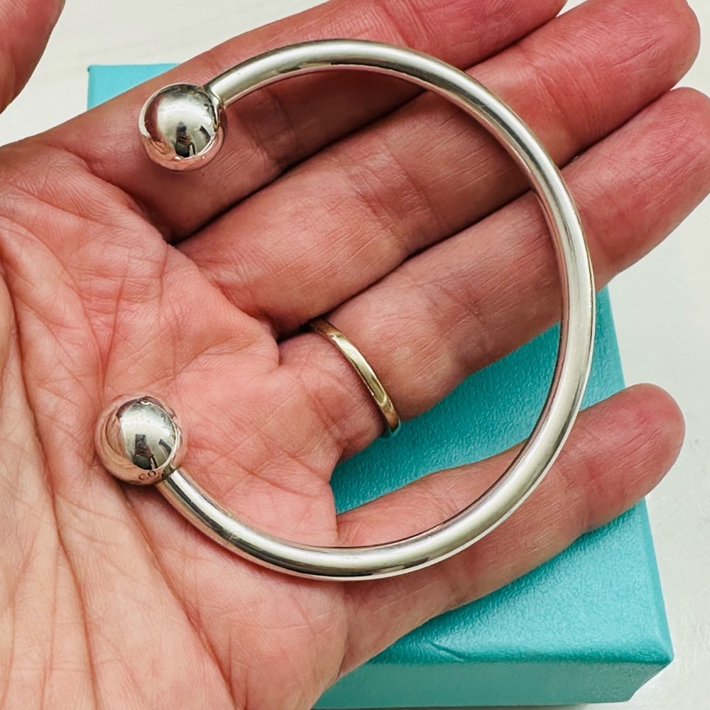 Tiffany & Co. Sterling Silver Ball Cuff Bracelet - Silver - Picture 4 of 9